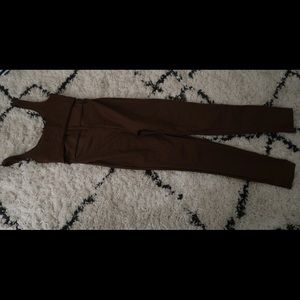 Brown misguided jumpsuit size Medium